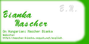 bianka mascher business card